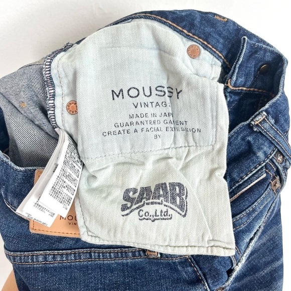 Moussy Vintage Rhode Cropped Flare High Rise Distressed Jeans Size 27 - Picture 13 of 14